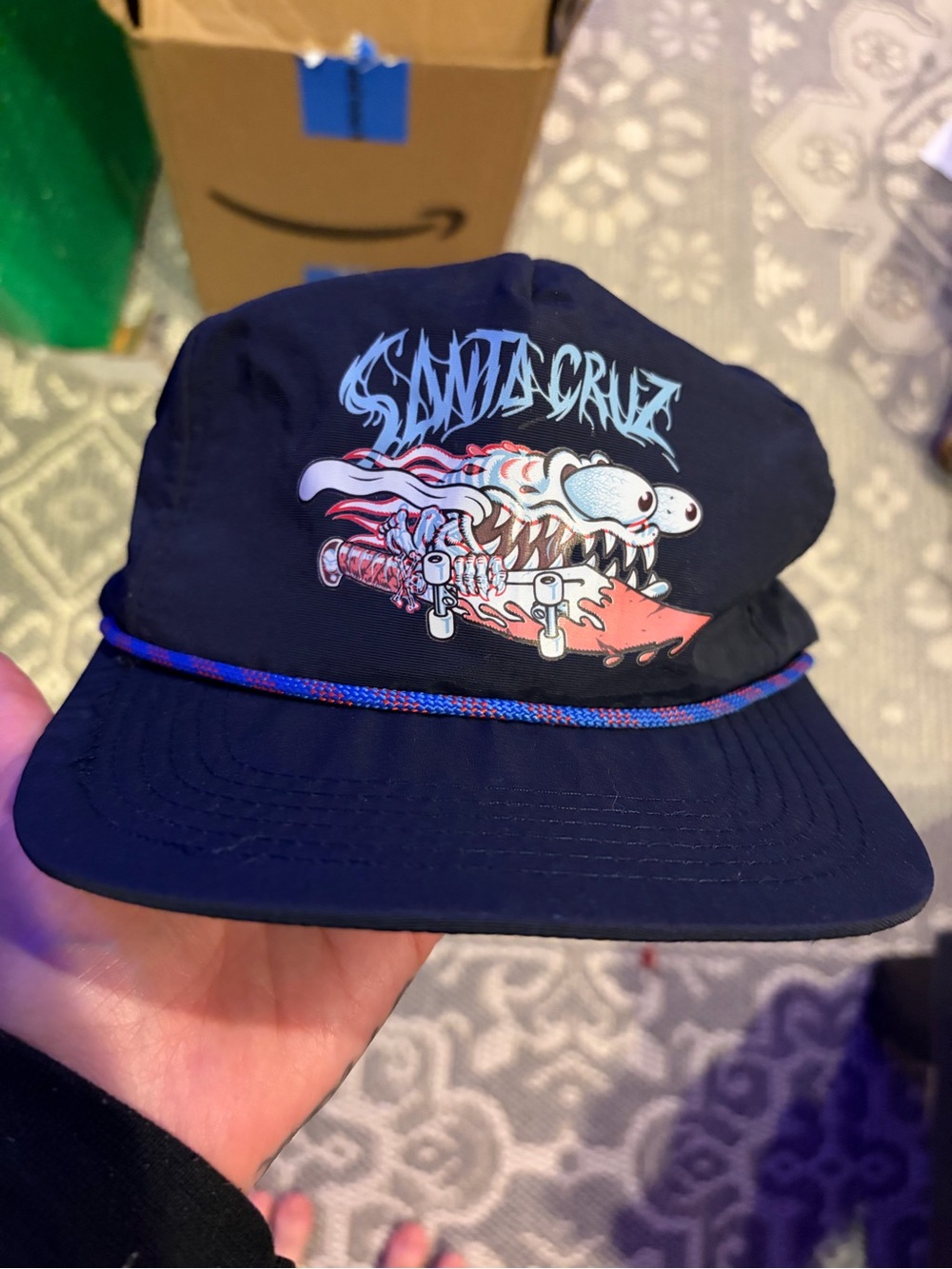 Santa Cruz Navy Blue Snapback Hat